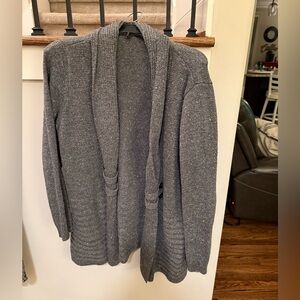 Cozy Gray Open Front Cardigan